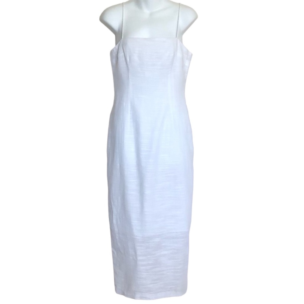 NWT Slide Show White Spaghetti Strap Midi Dress